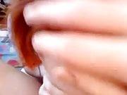 Real redhead wife gives POV blowjob