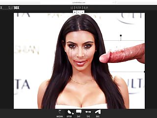 Kim kardashian fake huge cumshot on...
