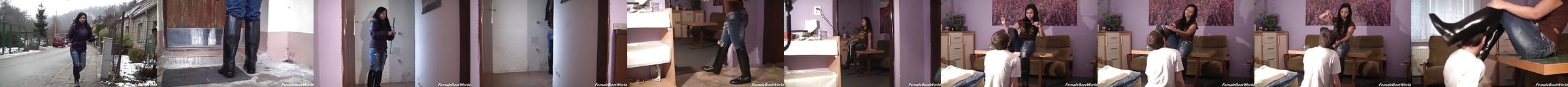 Featured Emma Boot Cleaning Foot Slave Femdom Boot Worship Porn