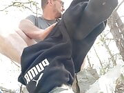 Jerk off in the forest, tracksuit down. remi06cam4
