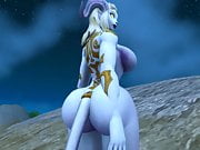 Quickie with Draenei with thick tights