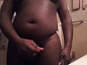 Ebony Guy Massaging His Dick And Showing Ass