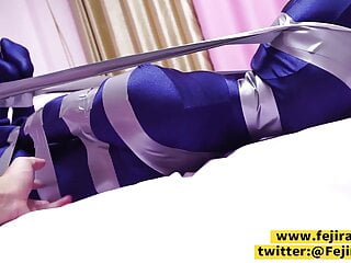 Fejira com Zental taping hogtied