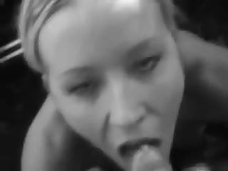 blonde girl suck and swallow big load